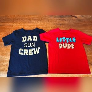 2 Children's Place T-Shirts Boys Size 5 Black and Red